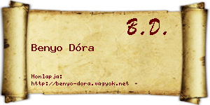 Benyo Dóra névjegykártya